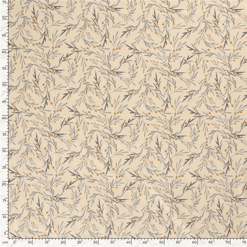 TRICOT 200GSM BIO NATURAL DIGI LEAFS