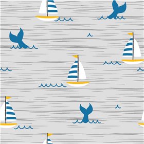TRICOT 200GSM SAILBOATS
