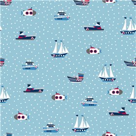 TRICOT 200GSM SAILBOATS