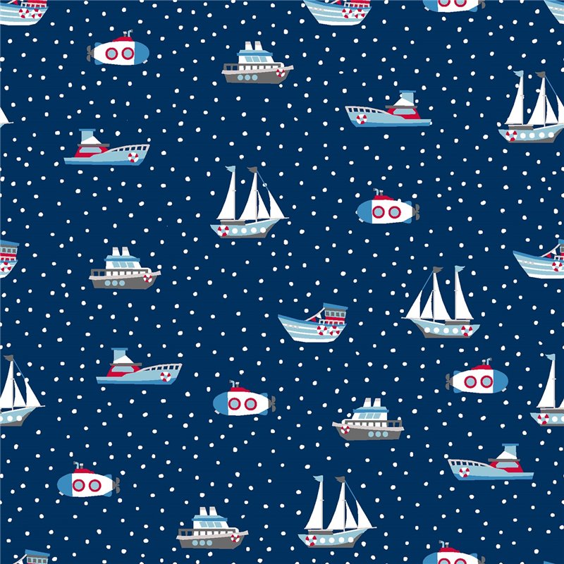 TRICOT 200GSM SAILBOATS