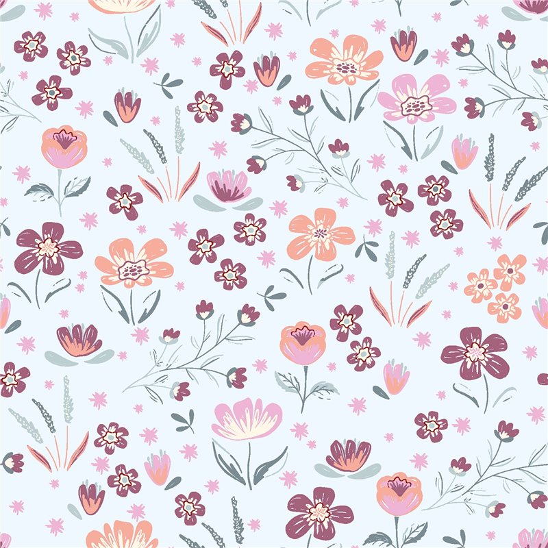 POPLIN MILLE FLEUR FLOWERS