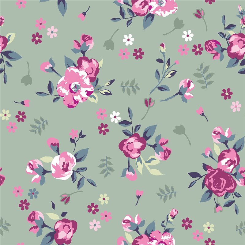 POPLIN MILLE FLEUR FLOWERS