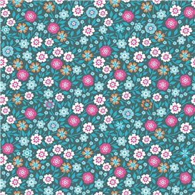 POPLIN MILLE FLEUR FLOWERS