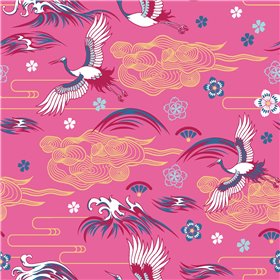 POPLIN MILLE FLEUR BIRDS