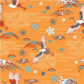 POPLIN MILLE FLEUR BIRDS