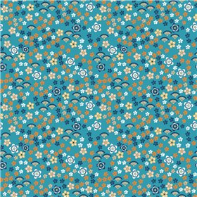 POPLIN MILLE FLEUR FLOWERS