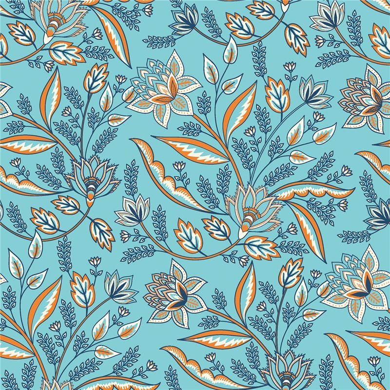 POPLIN MILLE FLEUR FLOWERS