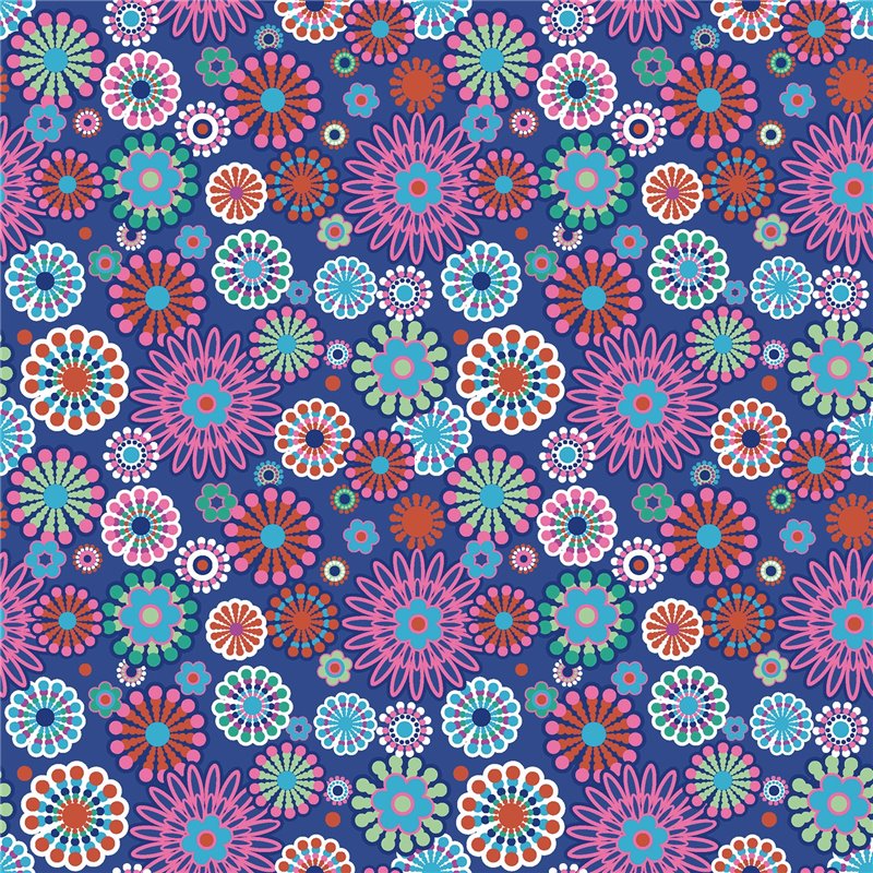 POPLIN MILLE FLEUR FLOWERS