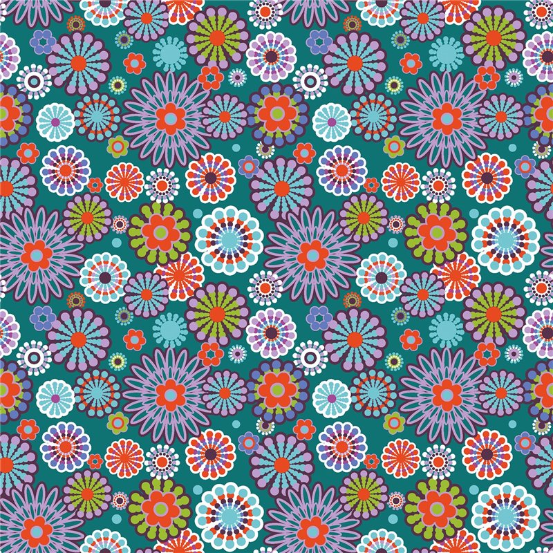 POPLIN MILLE FLEUR FLOWERS