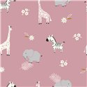 POPLIN MILLE FLEUR WILD ANIMALS