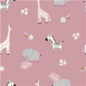 POPLIN MILLE FLEUR WILD ANIMALS