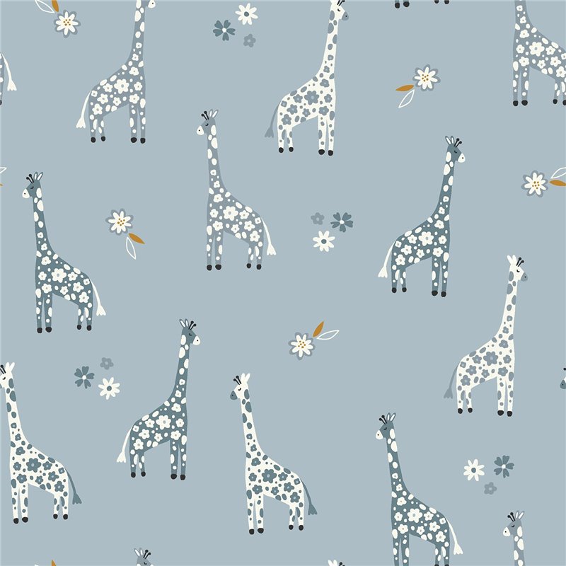 POPLIN MILLE FLEUR GIRAFFE