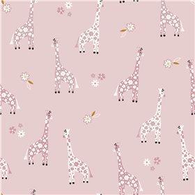 POPLIN MILLE FLEUR GIRAFFE