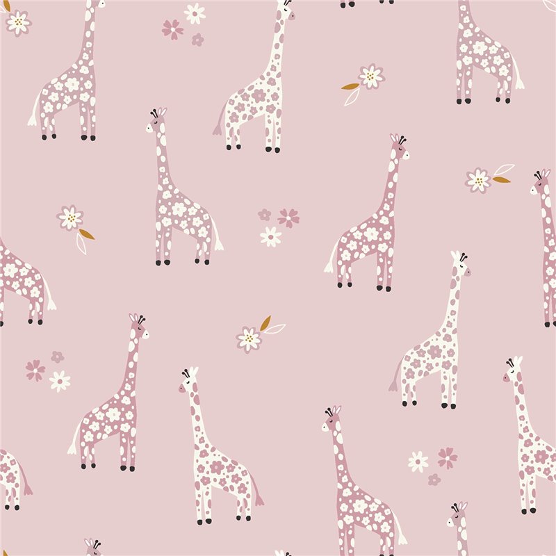 POPLIN MILLE FLEUR GIRAFFE