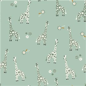 POPLIN MILLE FLEUR GIRAFFE
