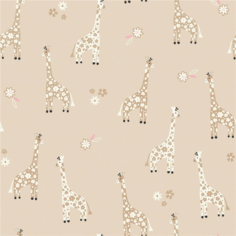 POPLIN MILLE FLEUR GIRAFFE
