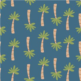 POPLIN MILLE FLEUR PALM TREES