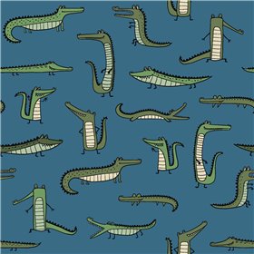 POPLIN MILLE FLEUR CROCODILE