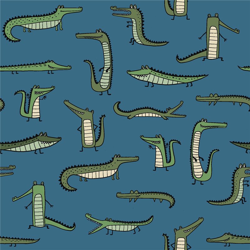 POPLIN MILLE FLEUR CROCODILE