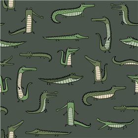 POPLIN MILLE FLEUR CROCODILE