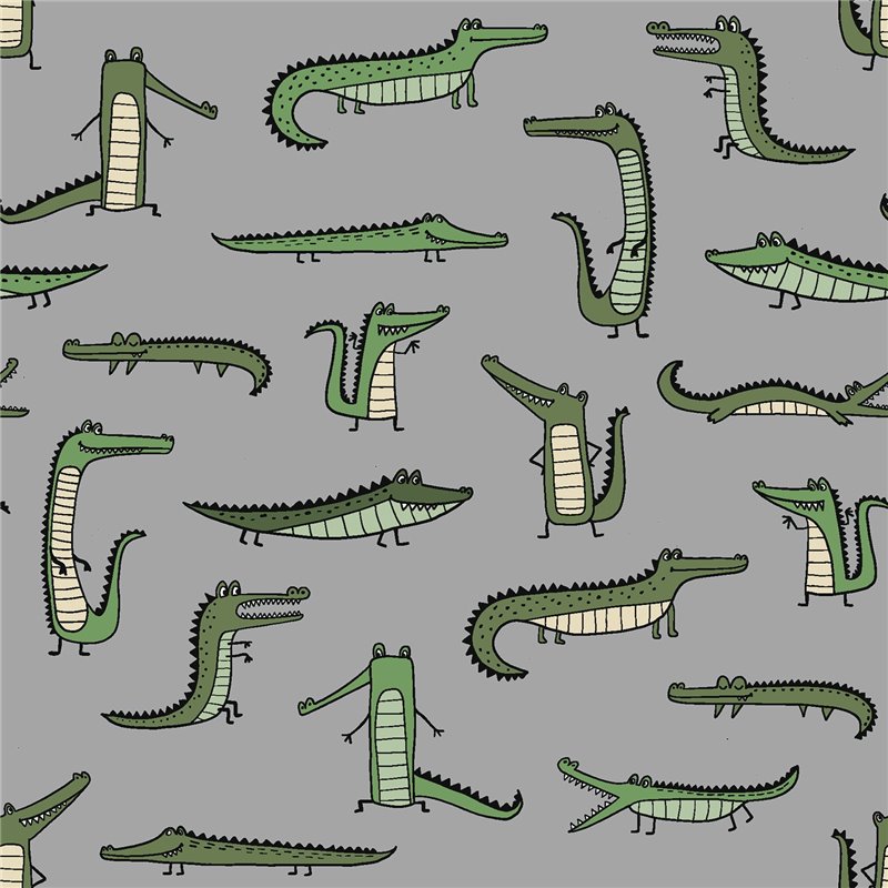 POPLIN MILLE FLEUR CROCODILE