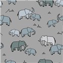 POPLIN MILLE FLEUR ELEPHANT