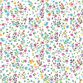 POPLIN MILLE FLEUR FLOWERS
