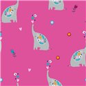 POPLIN MILLE FLEUR ELEPHANT