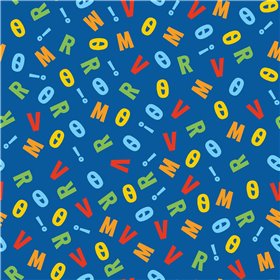 POPLIN MILLE FLEUR LETTERS
