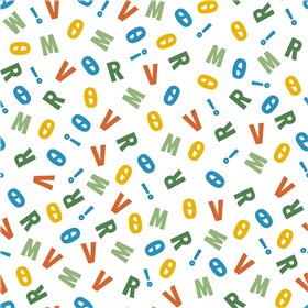 POPLIN MILLE FLEUR LETTERS