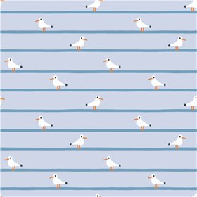 POPLIN MILLE FLEUR GULLS