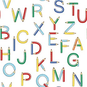 POPLIN MILLE FLEUR LETTERS