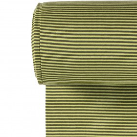 TUBULAR 1X1 RIB 2MM Y/D STRIPE KHAKI GREEN