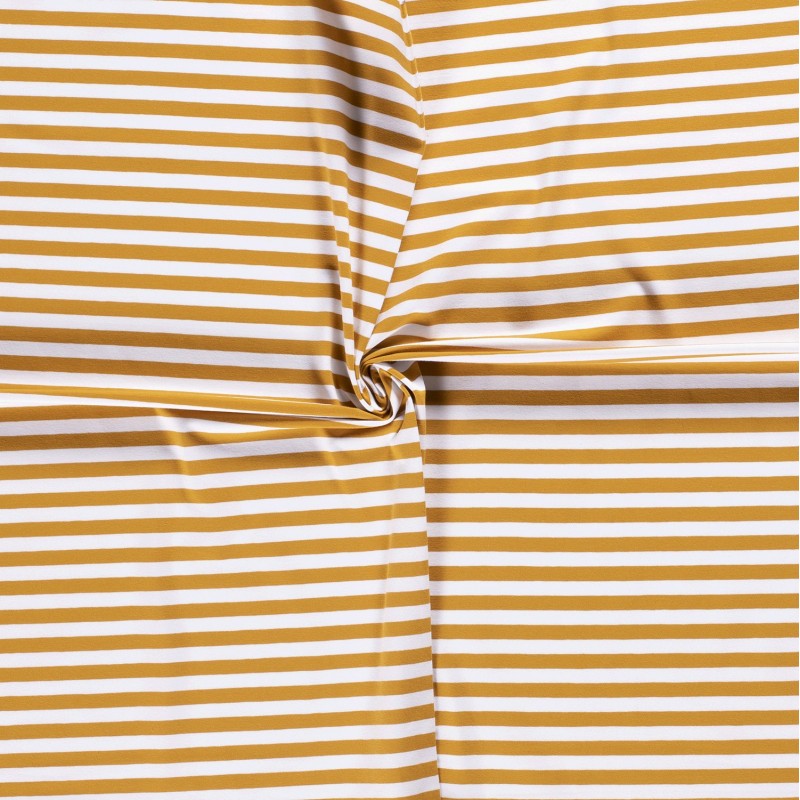 COTTON JERSEY 10MM Y/D STRIPE 11814