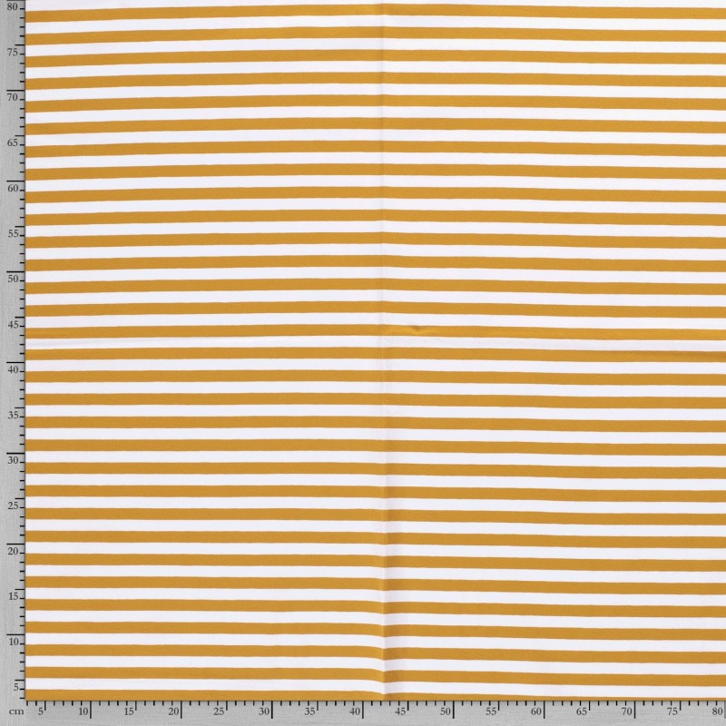 COTTON JERSEY 10MM Y/D STRIPE 11814