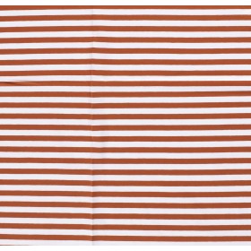 COTTON JERSEY 10MM Y/D STRIPE BRIQUE