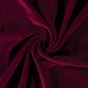 WELUR BAWEŁNIANY MAŁY RIB BORDEAUX
