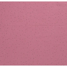 MUŚLIN KROPKI FOLIA LIGHT PINK
