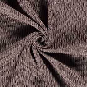 KNITTED HEAVY CABLE TAUPE GREY