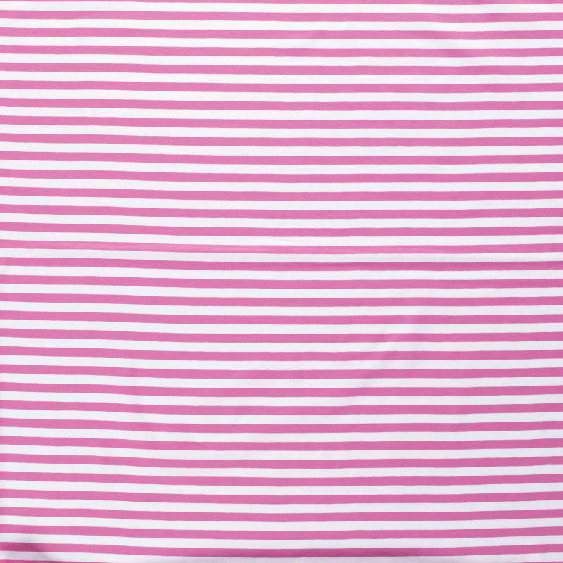 JERSEY BAWEŁNIANY DZIANE PASY 10MM LIGHT PINK