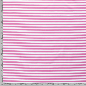 JERSEY BAWEŁNIANY DZIANE PASY 10MM LIGHT PINK