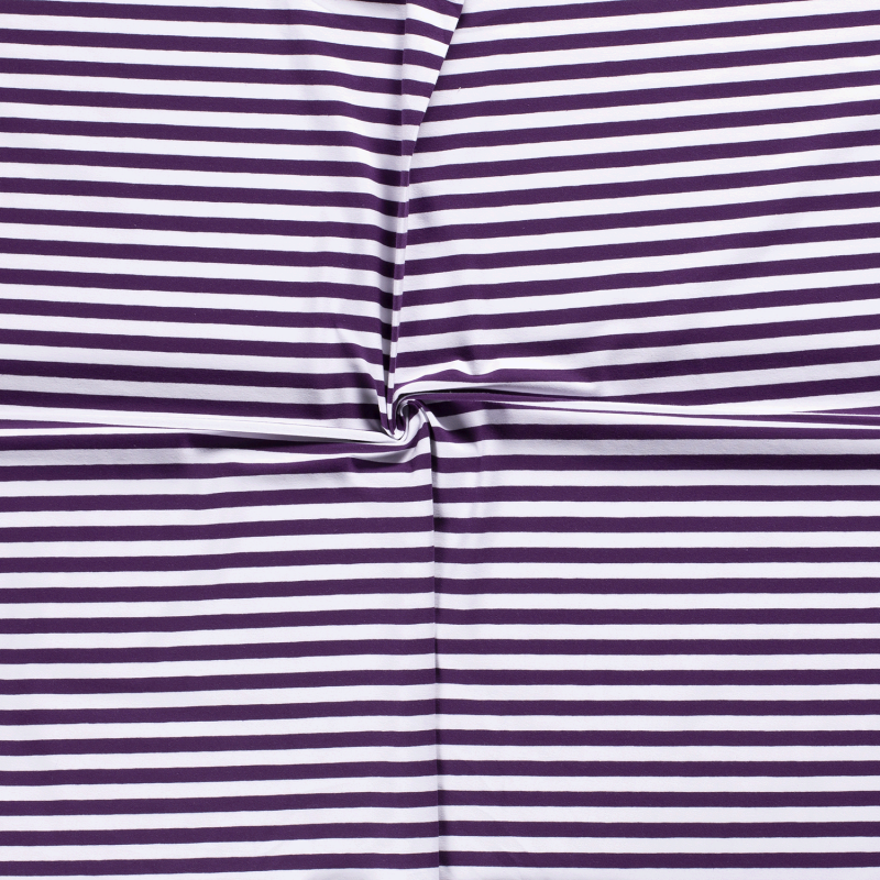 COTTON JERSEY 10MM Y/D STRIPE PURPLE