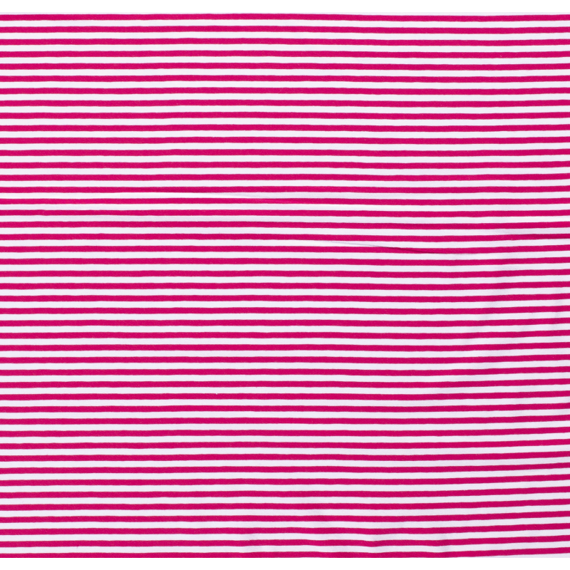 JERSEY BAWEŁNIANY DZIANE PASY 5MM FUCHSIA