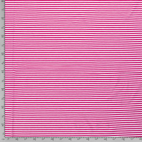 JERSEY BAWEŁNIANY DZIANE PASY 5MM FUCHSIA