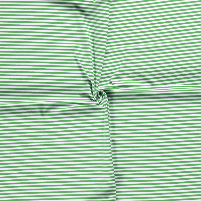 JERSEY BAWEŁNIANY DZIANE PASY 5MM GREEN