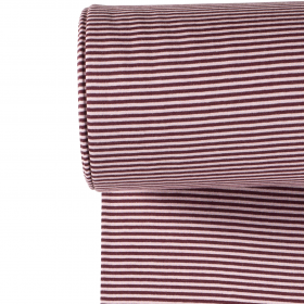 ŚCIĄGACZ 1X1 DZIANE PASY 2MM BORDEAUX