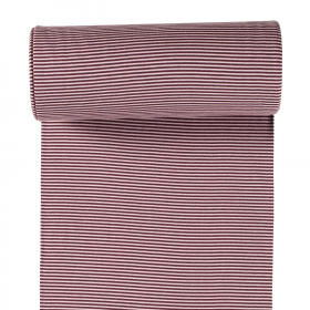 ŚCIĄGACZ 1X1 DZIANE PASY 2MM BORDEAUX