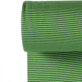 TUBULAR 1X1 RIB 2MM Y/D STRIPE DARK GREEN