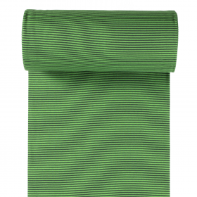 TUBULAR 1X1 RIB 2MM Y/D STRIPE DARK GREEN