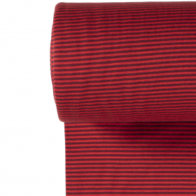 TUBULAR 1X1 RIB 2MM Y/D STRIPE BORDEAUX